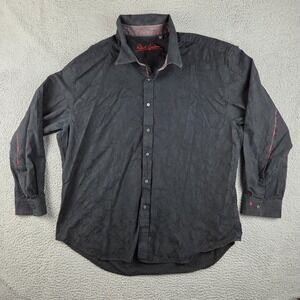 Robert Graham Shirt Mens 4XL Black Paisley